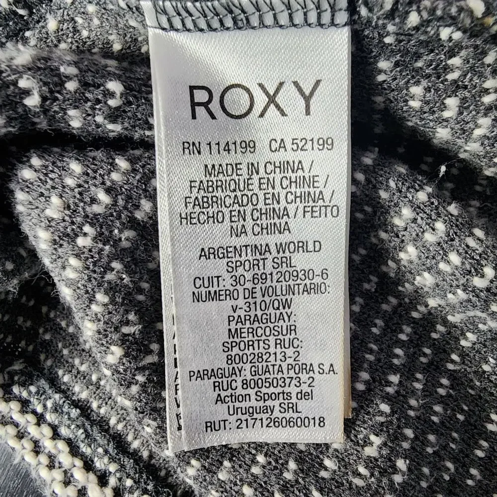 Roxy Free Thinking Button Trim Knit Gray Sweater | Junior's Medium
